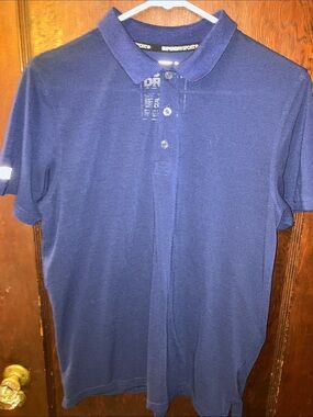 Superdry Classic  Pique Navy Blue Short Sleeve Polo Shirt